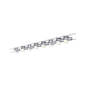 Paulmann Syst�me de corde CARDAN 8 fois GU5,3, chrome, chrom� mat gradable
