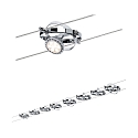 Paulmann Syst�me de corde CARDAN 8 fois GU5,3, chrome, chrom� mat gradable