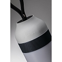 Lampe de table CLUTCH rond, contrôlable par Bluetooth, avec fonction de charge USB IP44, gris gradable