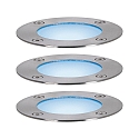 Paulmann Projecteur encastr� LED PLUG & SHINE ZIGBEE lot de 3, RGBW, contr�lable par ZigBee IP65, noir , argent gradable