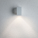 Luminaire mural d’extérieur FLAME UP OR DOWN à 1 flamme, angulaire, commutable IP44, blanche 