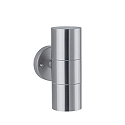 Paulmann outdoor wall luminaire FLAME up / down, cylindrical GU10 IP44, stainless steel brushed dimmable