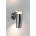Paulmann outdoor wall luminaire FLAME up / down, cylindrical GU10 IP44, stainless steel brushed dimmable