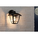 Paulmann outdoor wall luminaire CLASSIC CURVED down E27 IP44, clear, black dimmable