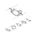 Paulmann Lampe � corde ROUNDMAC LED 5 fois, chrome, chrom� mat 
