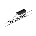 Paulmann Syst�me de corde ROUNDMAC LED 5 fois, chrome, noir mat 