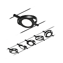 Paulmann Syst�me de corde ROUNDMAC LED 5 fois, chrome, noir mat 