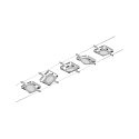 Paulmann Syst�me de corde MACLED 5 fois, chrome, chrom� mat 