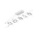 Paulmann Syst�me de corde MACLED 5 fois, chrome, blanche 