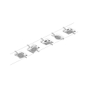 Paulmann Syst�me de corde MACLED 5 fois, chrome, blanche 