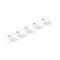 Paulmann Syst�me de corde DISCLED 5 fois, chrome, chrom� mat 