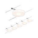 Paulmann Syst�me de corde DISCLED 5 fois, chrome, chrom� mat 