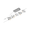 Paulmann Syst�me de corde CARDAN 5 fois GU5,3, chrom� mat 