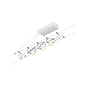 Paulmann Syst�me de corde CARDAN 5 fois GU5,3, chrome, blanc mat 