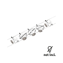 Paulmann Syst�me de corde CARDAN 5 fois GU5,3, chrome, blanc mat 