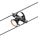Paulmann Syst�me de corde CARDAN 5 fois GU5,3, chrome, noir mat 