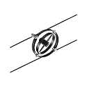 Paulmann Lampe � corde CARDAN GU5,3, chrome, noir mat 