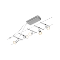 Paulmann Syst�me de corde SALT 5 fois GU5,3, chrom� mat 