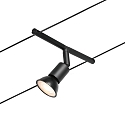 Paulmann Syst�me de corde SALT 5 fois GU5,3, chrome, noir mat 