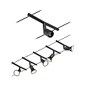 Paulmann Syst�me de corde SALT 5 fois GU5,3, chrome, noir mat 