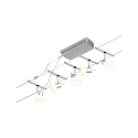 Paulmann Syst�me de corde SHEELA 5 fois GU5,3, chrom� mat 