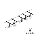 Paulmann Syst�me de corde SHEELA 5 fois GU5,3, chrome, noir mat 