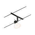 Paulmann Syst�me de corde SHEELA 5 fois GU5,3, chrome, noir mat 