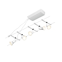 Paulmann Syst�me de corde SALT 5 fois GU5,3, chrome, blanc mat 