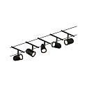 Syst�me de corde WIRE SYSTEMS DC CUP lot de 5 GU5,3, chrome, noir mat 