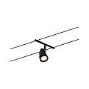 Paulmann Syst�me de corde WIRE SYSTEMS DC CUP lot de 5 GU5,3, chrome, noir mat 