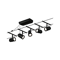 Paulmann Syst�me de corde WIRE SYSTEMS DC CUP lot de 5 GU5,3, chrome, noir mat 