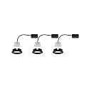 Paulmann Lumi�re encastr�e NOVA COIN LED rond, rigide, lot de 3 Coin IP44, noir mat gradable 11W 460lm 2700K 100� 100� CRI >80