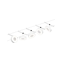 Syst�me de corde LED WIRE SYSTEMS CORDUO CIRCLE rond, lot de 5, commutable IP20, chrome, blanc mat 