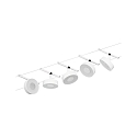 Paulmann Syst�me de corde LED WIRE SYSTEMS CORDUO CIRCLE rond, lot de 5, commutable IP20, chrome, blanc mat 