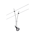 Paulmann wire luminaire COMET GU5,3, black matt dimmable