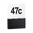 Num�ro de maison lumineux NEDA haut bas, avec d�tecteur de mouvement, avec capteur de luminosit� IP44, anthrazit 
