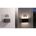 Paulmann Num�ro de maison lumineux NEDA haut bas, avec d�tecteur de mouvement, avec capteur de luminosit� IP44, anthrazit 