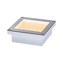 Paulmann Projecteur encastré BRICK 100X100MM accessible, contrôlable par ZigBee, favorable aux insectes IP67, acier inoxydable