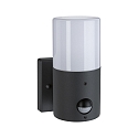Paulmann outdoor wall luminaire TUBS PIR cylindrical, with motion detector, switchable E27 IP44, grey, matt 