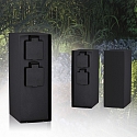 Paulmann socket column RIO 2-fold, with cover, one-sided, anthracite