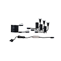 Projecteur encastr� FLOOR MINI PLUG & SHINE CH lot de 3 IP67, opale, argent 