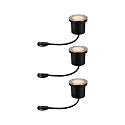 Projecteur encastr� FLOOR SET PLUG & SHINE lot de 3, favorable aux insectes IP67, anthrazit, opale 