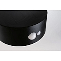 solar wall luminaire EILEEN PIR round, with switch, with motion detector IP44, black 
