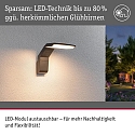 outdoor wall luminaire ZERENA with sensor, insect friendly, sea-air resistant IP44, anthracite 