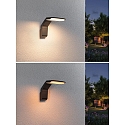 outdoor wall luminaire ZERENA with sensor, insect friendly, sea-air resistant IP44, anthracite 