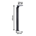 bollard light ZERENA with sensor, insect friendly, sea-air resistant IP44, anthracite 