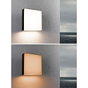 Paulmann outdoor wall luminaire AZALENA with sensor, ZigBee controllable, insect friendly IP44, anthracite, transparent dimmable