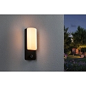 outdoor wall luminaire BONNIE PIR with sensor, insect friendly, sea-air resistant IP44, anthracite 