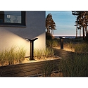 Paulmann bollard lamp JUNTEA PIR 2 2 flames, with sensor IP44, anthracite, mat 