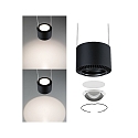 Paulmann Luminaire � suspension URAIL ALDAN LED haut bas, avec optique de lentille, noir mat gradable